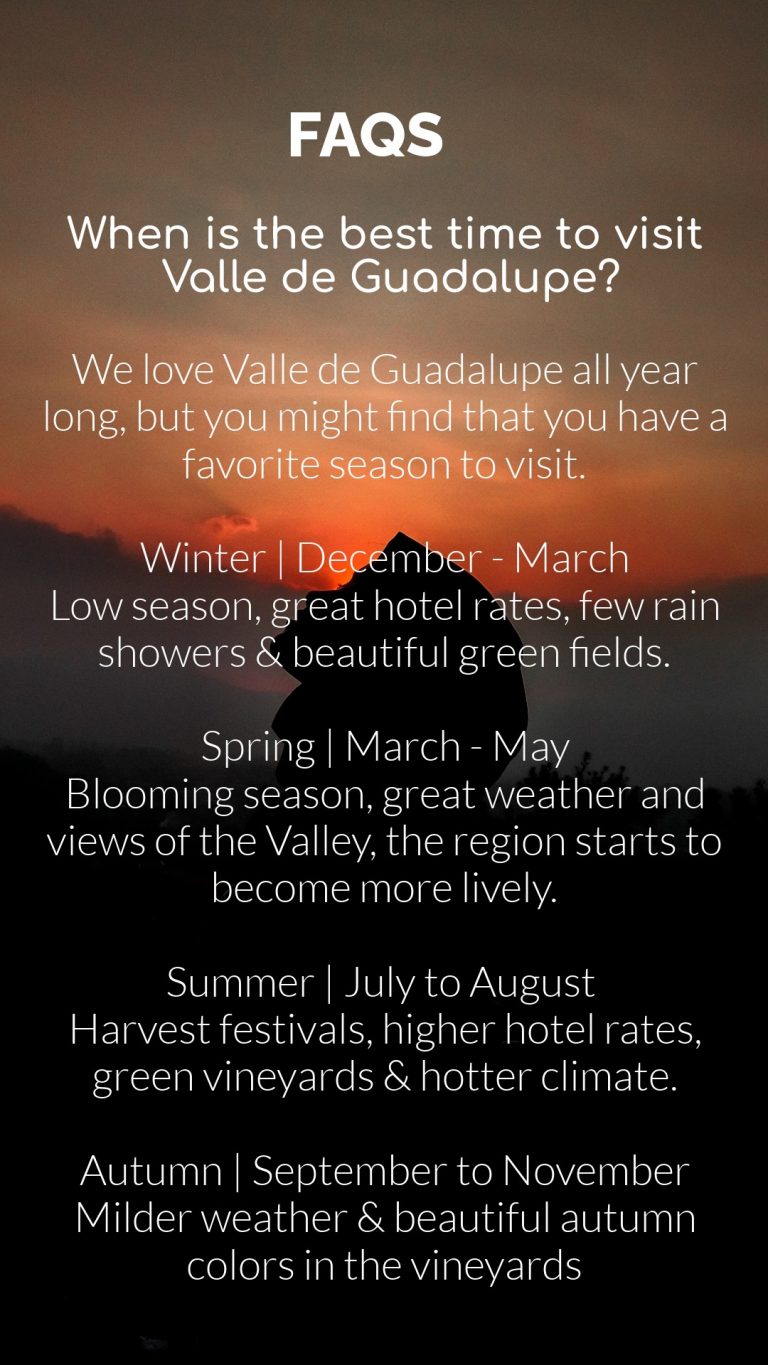 FAQ Valle de Guadalupe